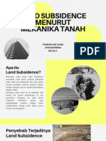 Land Subsidence Mekanika Tanah