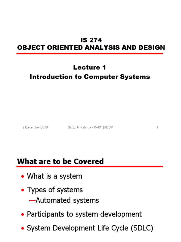Lecture 1 Introduction To Computer Systems | PDF | System | Business
