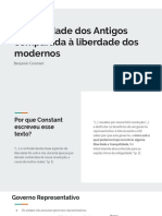 Da Liberdade Dos Antigos Comparada À Liberdade Dos Modernos