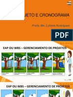 WBS, Projeto E Cronograma: Profa. Me. Lytiene Rodrigues