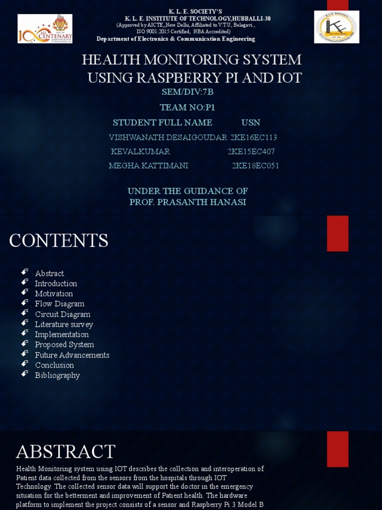 IoT-Based Health Monitoring System | PDF | Internet Of Things ...
