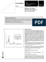 Physique Atomique Et Nucléaire: Réflexion de Bragg: Diffraction de Rayons X Sur Un Monocristal