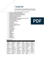 CV Power Word List