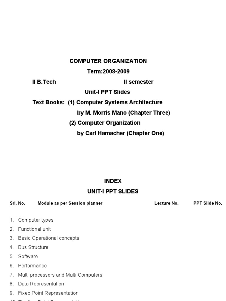 Computer Organization Basics and Concepts | PDF | Language Mechanics ...