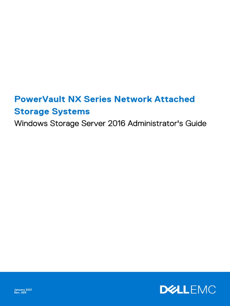 Powervault NX Series Network Attached Storage Systems Windows Storage