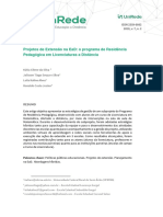 Projetos de Extensão na EaD: o programa de Residência Pedagógica em Licenciaturas a Distância