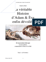 La Veritable Histoire d'Adam Et Eve Enfin Devoilee Complet Le Moal Claude