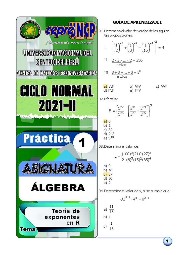 Algebra 01 CN | PDF