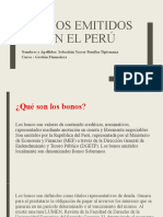 Bonos Emitidos en El Perú