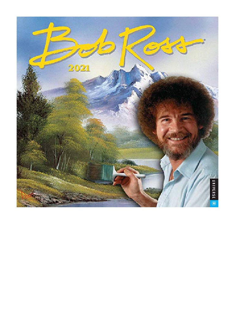 Bob Ross Desk Calendar 2025