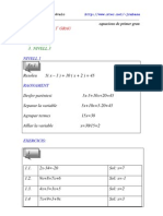 Ecuacions Primer Grau