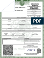 Estados Unidos Mexicanos Acta de Defunción: Identificador Electrónico