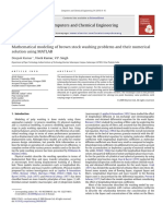 Mathematical Modeling of Brown Stock Washing Problems and Their Numerical Solution Using MATLAB