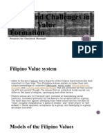 Issues and Challenges in Filipino Value Formation Report