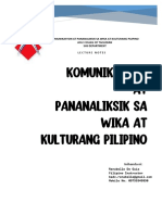 Komunikasyon at Pananaliksik Sa Wika at Kulturang Filipino ARALIN 12