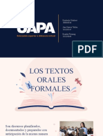 Los Textos Orales Formales