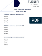 Exercícios de verificação de conhecimentos - Navegação Aérea (2)