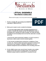 VIRTUAL ENSEMBLE RECORDING GUIDELINES