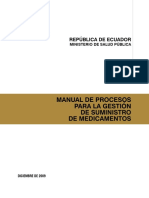 0915 a. Ministerial Manual de Procesos Para La Gestion de Medicamentos en El Msp 28-12-2009