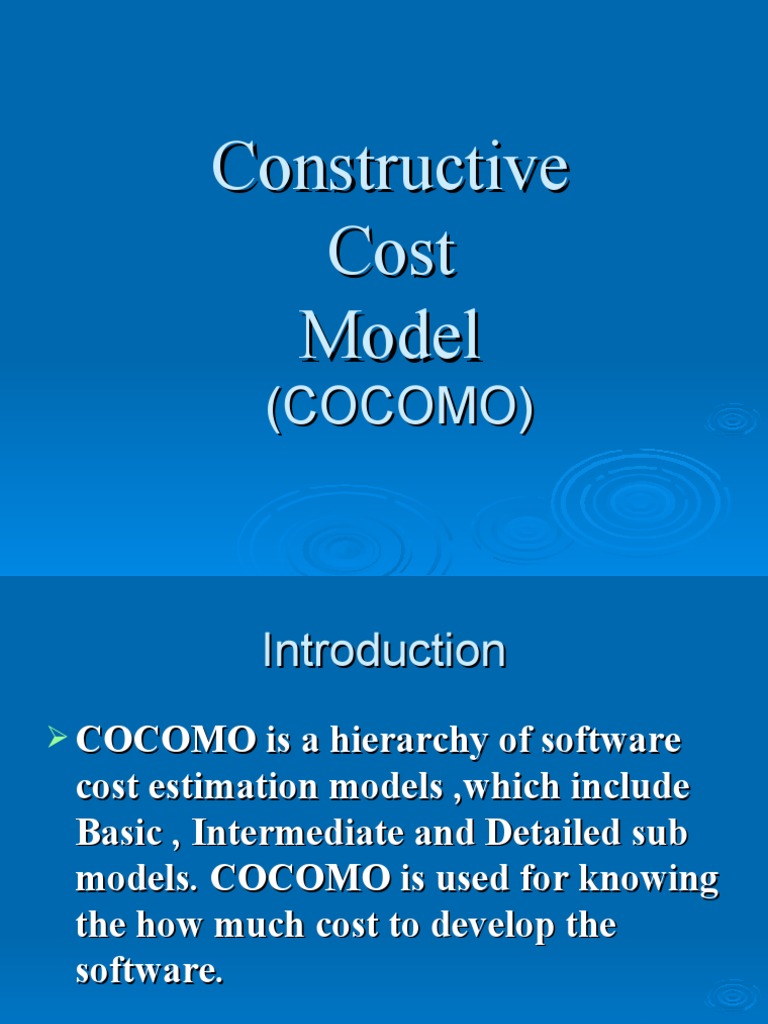 COCOMO Software Cost Estimation Guide | PDF | Computing | Computer Science