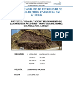 Análisis de estabilidad de talud en las progresivas 27+650.00 al km 27+750.00