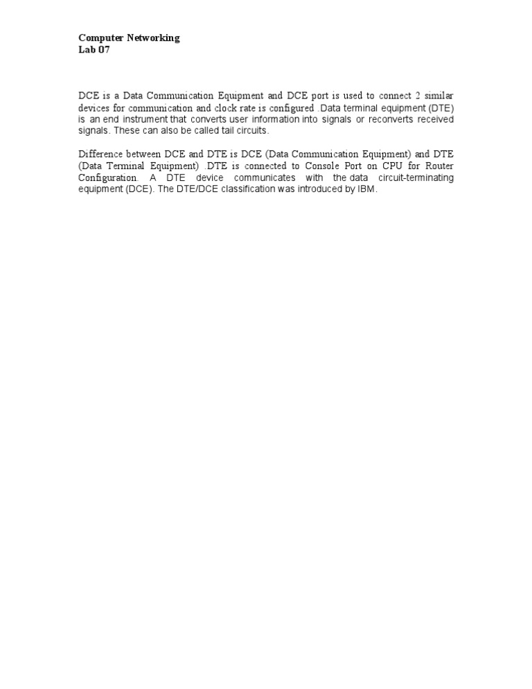 Dce & Dte | PDF