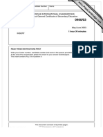 Geography: Cambridge International Examinations International General Certificate of Secondary Education