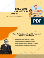 Tahap Perkembangan Kognitif Masa Sekolah Dasar