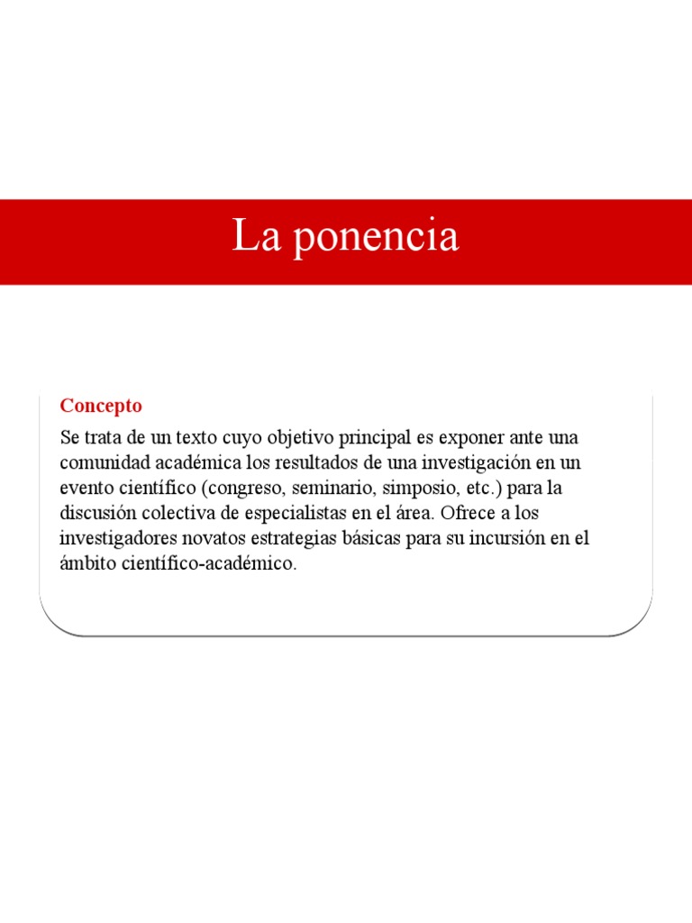 Guía para elaborar una ponencia académica | PDF | Cognición | Science
