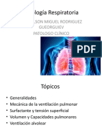 Clase N°5 Fisiologia Respiratoria Mecanica Pulmonar, Volumenes y Capacidades Pulmonares