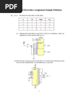 Digital Electronics Assignment Sample Solutions