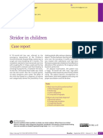 Stridor in Children: Case Report