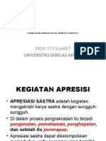 Konsep Apesiasi Sastra Produktif & Reseptif