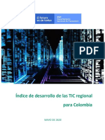 Indice de Desarrollo de Las TIC Regional Para Colombia