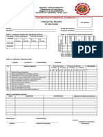 Anecdotal Record Sy 2019 1