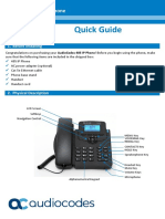 Quick Guide: Audiocodes 405 Ip Phone