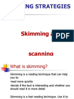 Reading Strategies: Skimming and Scanning