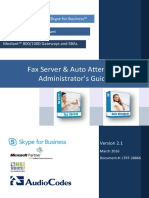 LTRT-28866 Fax Server and Auto Attendant Administrator's Guide Ver. 2.1