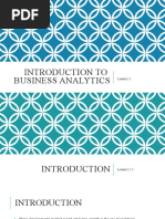 Chapter 1 - Intro To Business Analytics