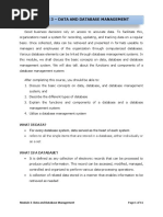 Module 3 - Data and Database Management