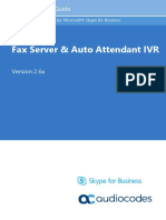 Fax Server and Auto Attendant Ivr Administrators Guide Ver 26x
