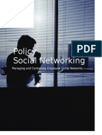 Policy Social Networking: Managing and Controlling Employee Social Networks