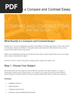 How To Write A Compare and Contrast Essay