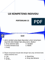 Uji Kompetensi Individu: Pertemuan 15