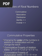 Properties of Real Numbers