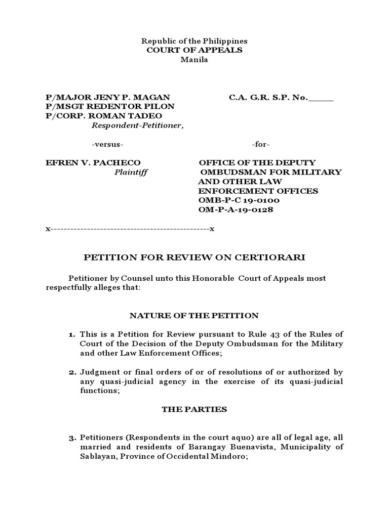 Appeal To The Ombudsman PDF