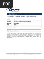 Z-Wave Long Range PHY and MAC Layer Specification