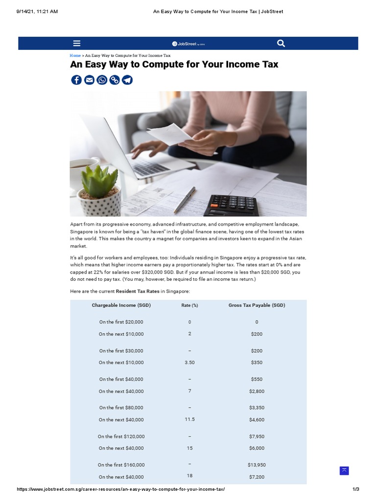 An Easy Way To Compute For Your Tax JobStreet PDF Taxes