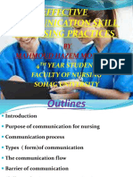 Effective Communication Skill in Nursing Practices: BY Mahmoud Hazem Mohamed