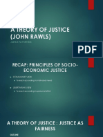 Rawls' Theory of Justice as Fairness